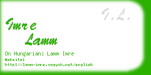 imre lamm business card